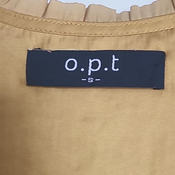O.P.T. YELLOW / GOLD LONG SLEEVE BLOUSE - Picture 3 of 10